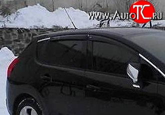 999 р. Комплект дефлекторов окон (ветровиков) 4 шт. Russtal Peugeot 3008 дорестайлинг (2009-2013)  с доставкой в г. Краснодар