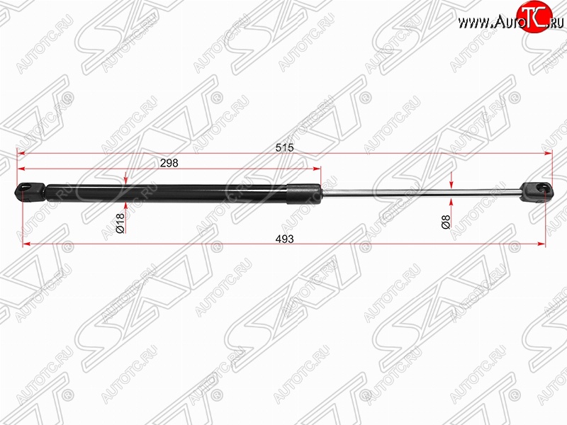 679 р. Газовый упор крышки багажника SAT  Peugeot 307  универсал (2001-2008) дорестайлинг, рестайлинг  с доставкой в г. Краснодар