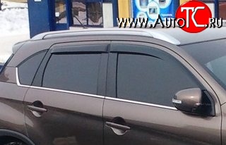 999 р. Комплект дефлекторов окон (ветровиков) 4 шт. Russtal Peugeot 4008 (2012-2017)  с доставкой в г. Краснодар