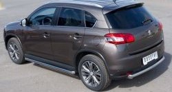 15 799 р. Защита порогов из круглой трубы диаметром 63 мм Russtal Peugeot 4008 (2012-2017) (Защита порогов с со скосами на торцах (вариант 1))  с доставкой в г. Краснодар. Увеличить фотографию 9