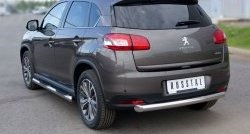 15 499 р. Одинарная защита заднего бампера из трубы диаметром 76 мм SLITKOFF Peugeot 4008 (2012-2017)  с доставкой в г. Краснодар. Увеличить фотографию 2