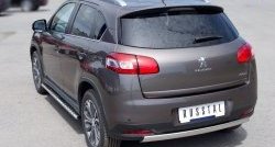 14 999 р. Защита заднего бампера (Ø75x42 мм, нержавейка) Russtal Peugeot 4008 (2012-2017)  с доставкой в г. Краснодар. Увеличить фотографию 4