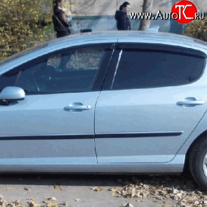 1 394 р. Дефлекторы окон (ветровики) 4 шт. (седан) Novline Peugeot 407 седан (2004-2010)  с доставкой в г. Краснодар