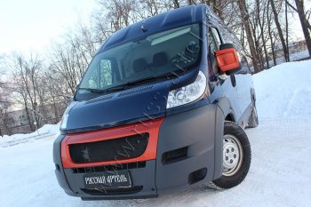 799 р. Реснички на фары (глянец) RA Peugeot Boxer 250 (2006-2014) (Неокрашенные)  с доставкой в г. Краснодар. Увеличить фотографию 3