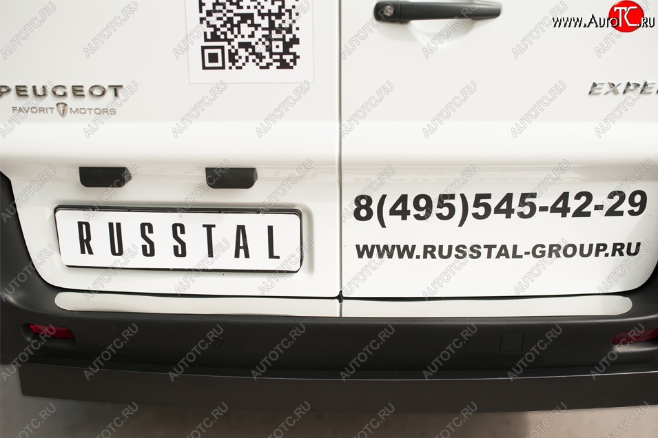 2 199 р. Накладка защитная на верхнюю часть заднего бампера Russtal Peugeot Expert (2007-2012)  с доставкой в г. Краснодар