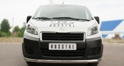 Одинарная защита переднего бампера из трубы диаметром 63 мм SLITKOFF Peugeot (Пежо) Expert (Эксперт) (2007-2012)