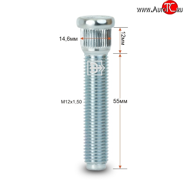 215 р. Забивная шпилька 55 мм ступицы Вектор M12 1.5 55 Hawtai Boliger (2017-2025)