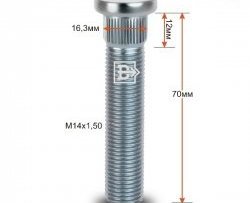 Забивная шпилька 58 мм ступицы Вектор M14 1.5 58 Mercedes-Benz ML class W163 рестайлинг (2001-2005) 