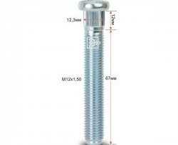 Забивная шпилька 67 мм ступицы Вектор M12 1.5 67 Opel Zafira С дорестайлинг (2011-2016) 