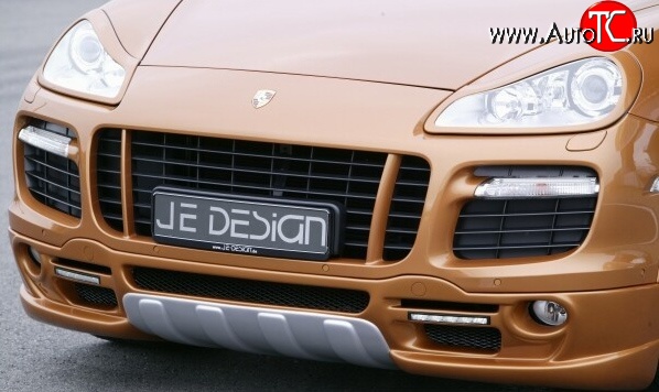 2 299 р. Реснички на фары JE Design  Porsche Cayenne  957 (2007-2010) (Неокрашенные)  с доставкой в г. Краснодар