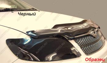 2 099 р. Дефлектор капота CA-Plastic Chevrolet Cruze J300 седан дорестайлинг (2009-2012) (серия Classic черный, Без надписи)  с доставкой в г. Краснодар. Увеличить фотографию 1