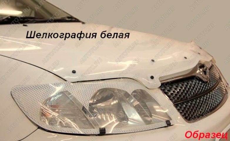 3 099 р. Дефлектор капота CA-Plastic exclusive  ГАЗ 31105  Волга (2003-2009) дорестайлинг, рестайлинг (серия Шелкография белая)  с доставкой в г. Краснодар