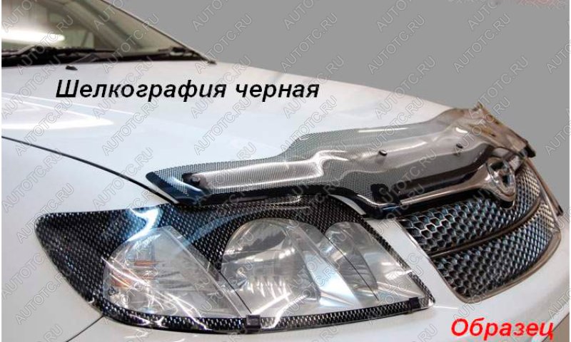 2 369 р. Дефлектор капота CA-Plastiс  Toyota Alphard  H20 (2011-2015) рестайлинг (серия Шелкография черная)  с доставкой в г. Краснодар