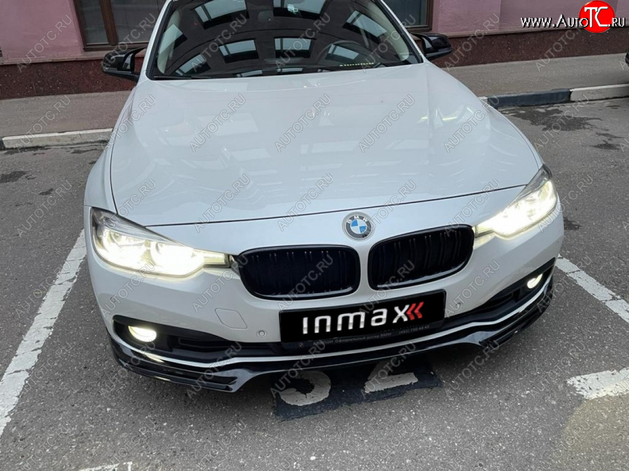 12 999 р. Юбка переднего бампера (Sport,Luxury, SE) INMAX  BMW 3 серия ( F30,  F31) (2015-2018) седан рестайлинг, универсал рестайлинг (неокрашенная)  с доставкой в г. Краснодар