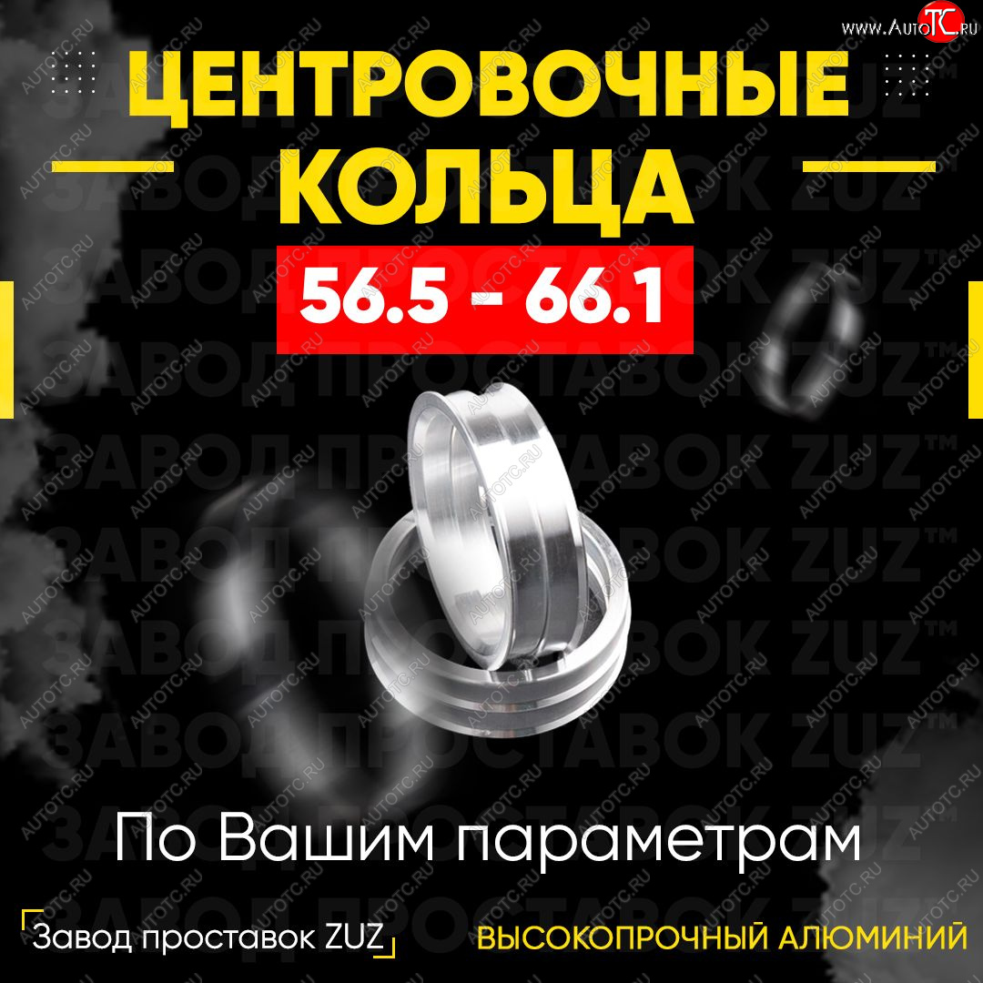 1 799 р. Алюминиевое центровочное кольцо (4 шт) ЗУЗ 56.5 x 66.1    с доставкой в г. Краснодар