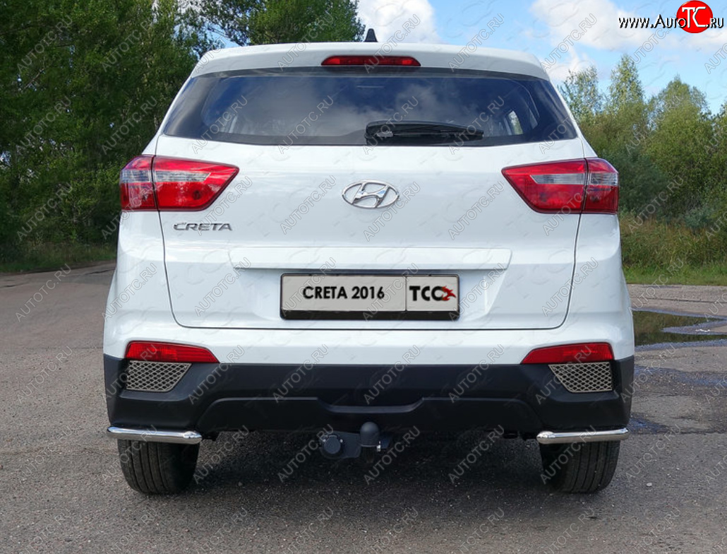 12 299 р. Защита заднего бампера (уголки, d42,4 мм) TCC Hyundai Creta GS дорестайлинг (2015-2019)  с доставкой в г. Краснодар