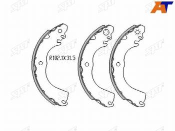 Колодки тормозные задние RH-LH SAT  Bluebird Sylphy  седан, Cube  3, Tiida ( 1 седан,  1 хэтчбек), Wingroad  3 Y12