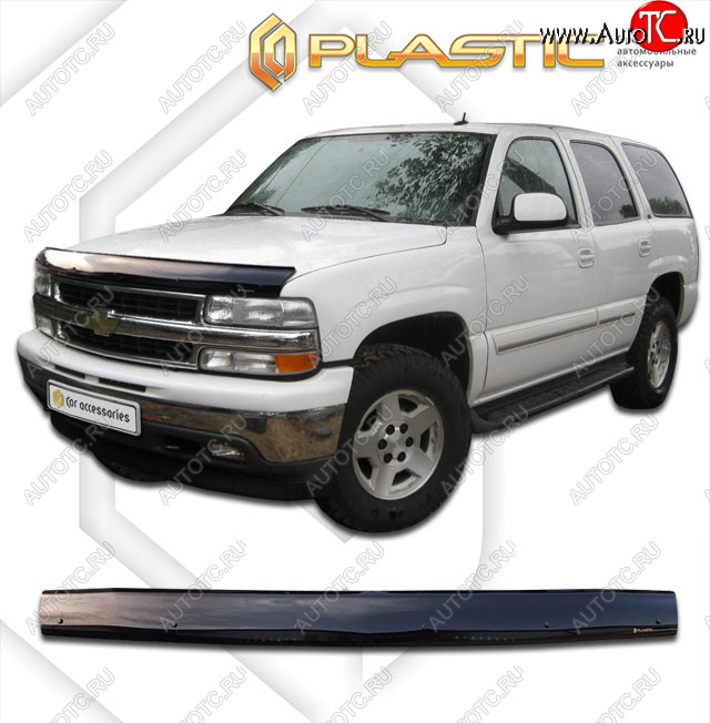 1 999 р. Дефлектор капота CA-Plastic  Chevrolet Tahoe  GMT800 (2000-2006) (classic черный, без надписи)  с доставкой в г. Краснодар