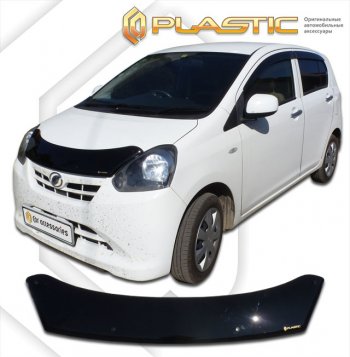 Дефлектор капота CA-Plastic Daihatsu (Дайхатсу) Mira e:S (Мира)  LA300S,LA310S (2011-2017) LA300S,LA310S дорестайлинг, рестайлинг