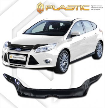 Дефлектор капота CA-Plastiс Ford (Форд) Focus (Фокус)  3 (2010-2015) 3 хэтчбэк дорестайлинг