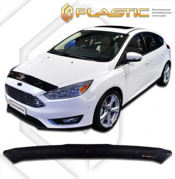 Дефлектор капота CA-Plastiс Ford (Форд) Focus (Фокус)  3 (2014-2019) 3 хэтчбэк рестайлинг