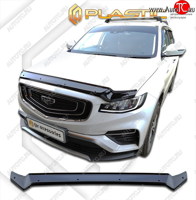 2 099 р. Дефлектор капота CA-Plastic  Geely Atlas Pro  NL3 (2019-2024) (classic черный, без надписи)  с доставкой в г. Краснодар