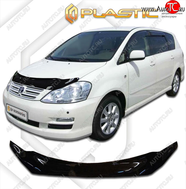 2 079 р. Дефлектор капота CA-Plastic  Toyota Ipsum  ACM20 (2003-2009) рестайлинг (classic черный, без надписи)  с доставкой в г. Краснодар