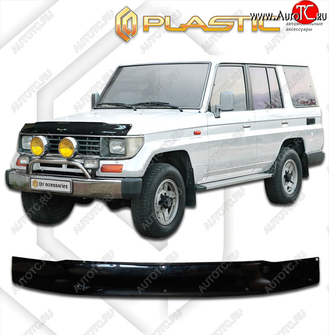 2 099 р. Дефлектор капота CA-Plastic  Toyota Land Cruiser  J70 (1994-2004) 5 дв. 1-ый рестайлинг, 5 дв. 2-ой рестайлинг (classic черный, без надписи)  с доставкой в г. Краснодар