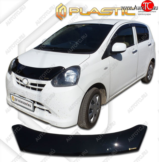 1 999 р. Дефлектор капота (Япония) CA-Plastic  Toyota Pixis Epoch  LA300A, LA310A  (2012-2013) хэтчбек 5 дв. дорестайлинг (classic черный, без надписи)  с доставкой в г. Краснодар