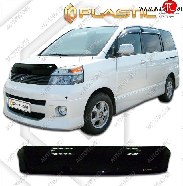 1 999 р. Дефлектор капота CA-Plastic  Toyota Voxy  минивэн (2001-2007) R60 дорестайлинг, R60 рестайлинг (classic черный, без надписи)  с доставкой в г. Краснодар