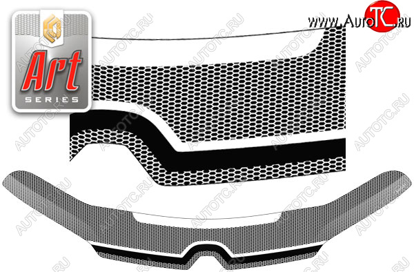 2 479 р. Дефлектор капота CA-Plastic  Renault Sandero Stepway  (B8) (2014-2018) дорестайлинг (Серия Art черная)  с доставкой в г. Краснодар