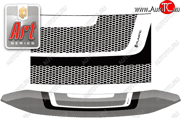 1 999 р. Дефлектор капота CA-Plastic  Volkswagen Multivan  T5 (2009-2015) рестайлинг (серия ART белая)  с доставкой в г. Краснодар