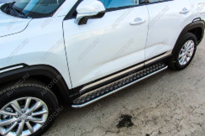 16 699 р.  Защита порогов d57 с листом Slitkoff  SSANGYONG Actyon Sport (2012-2025) (нержавейка полированная)  с доставкой в г. Краснодар