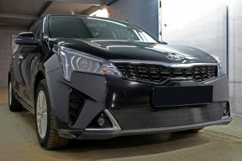 3 199 р. Защитная сетка в бампер (низ, ячейка 3х7 мм) Alfeco Стандарт  KIA Rio  X (2020-2025) рестайлинг (Чёрная)  с доставкой в г. Краснодар. Увеличить фотографию 5