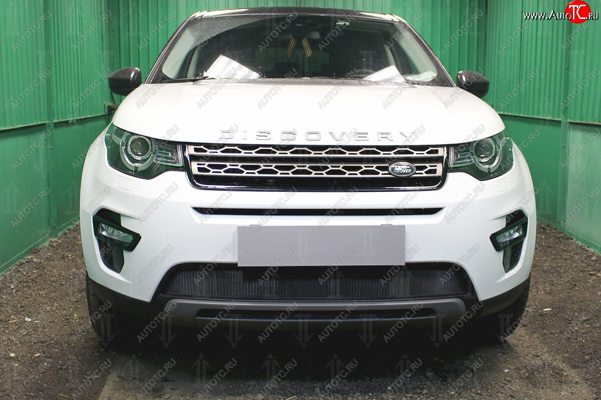 3 199 р. Защитная сетка в бампер (низ, ячейка 3х7 мм) Alfeco Стандарт  Land Rover Discovery Sport  L550 (2014-2024) дорестайлинг, рестайлинг (Чёрная)  с доставкой в г. Краснодар