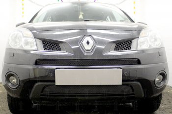 Защитная сетка в бампер (низ, ячейка 4х10 мм) Стрелка11 Премиум Renault Koleos Phase 1 (2007-2011) ()