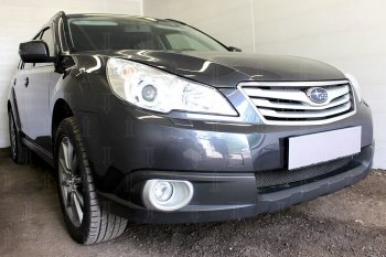 3 999 р. Защитная сетка в бампер (низ, ячейка 4х10 мм) Стрелка11 Премиум Subaru Outback BR/B14 дорестайлинг универсал (2009-2013) (Чёрная)  с доставкой в г. Краснодар. Увеличить фотографию 4