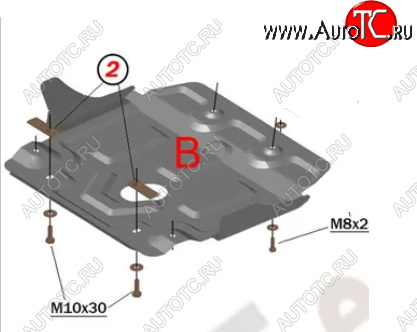 6 299 р. Защита картера двигателя (V-4,6) Alfeco  Lexus GX460  J150 (2009-2022) дорестайлинг, 1-ый рестайлинг, 2-ой рестайлинг (Алюминий 3 мм)  с доставкой в г. Краснодар