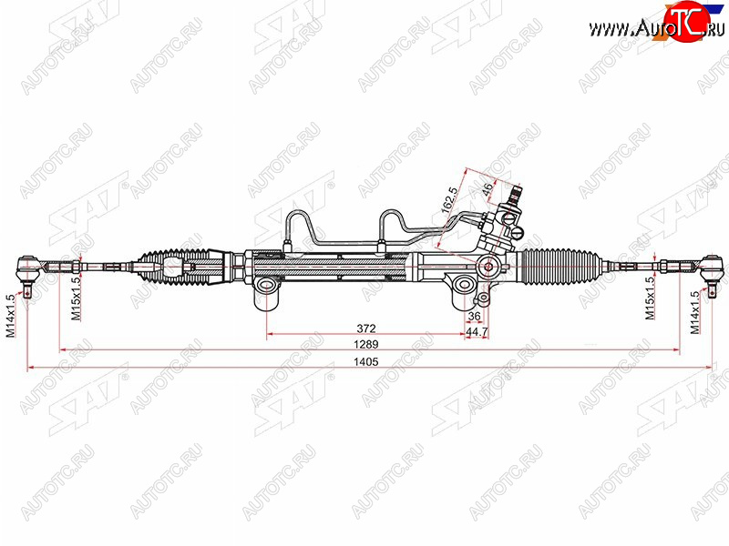 11 999 р. Рейка рулевая LHD SAT Toyota Fortuner AN160 рестайлинг (2020-2024)  с доставкой в г. Краснодар