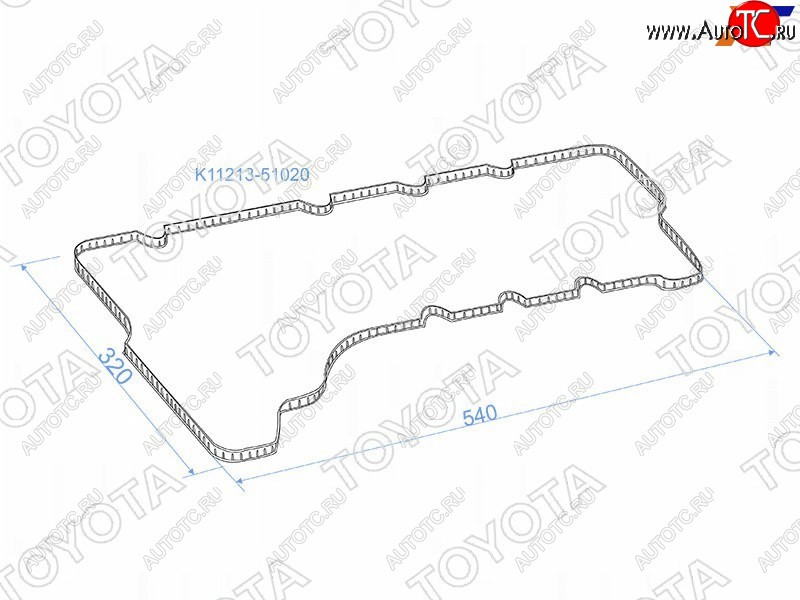 1 339 р. Прокладка клапанной крышки RH (1VDFTV) TOYOTA  Toyota Land Cruiser  200 (2007-2015) дорестайлинг, 1-ый рестайлинг  с доставкой в г. Краснодар