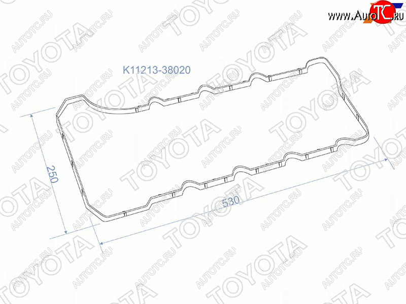 1 699 р. Прокладка клапанной крышки (3URFE) TOYOTA №1  Lexus LX570  J200 (2007-2015) дорестайлинг, 1-ый рестайлинг  с доставкой в г. Краснодар