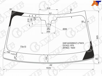 Стекло лобовое (Датчик дождя Молдинг) XYG BMW (БМВ) 7 серия ( G11-G12,  G11,G12) (2015-2022) G11-G12, G11,G12 дорестайлинг,седан, седан рестайлинг