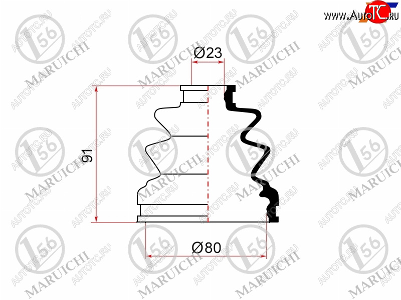 749 р. Пыльник ШРУСа (внутренний) MARUICHI  Mitsubishi Pajero Sport  PA (1996-2008), Toyota Camry Gracia  XV20 (1996-2001)  с доставкой в г. Краснодар