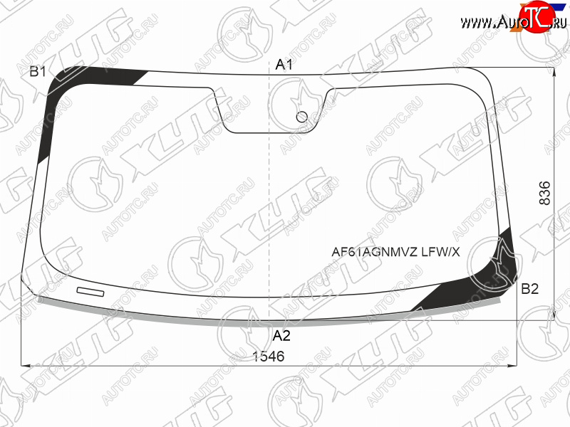 13 399 р. Стекло лобовое (Датчик дождя Молдинг) XYG  Ford Mustang  S550 (2013-2023) купе дорестайлинг, купе рестайлинг  с доставкой в г. Краснодар