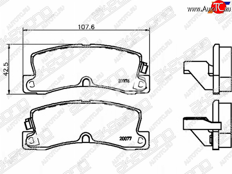 1 799 р. Колодки тормозные AKEBONO (задние)  Toyota Corolla Levin  E110 - Harrier  XU10  с доставкой в г. Краснодар