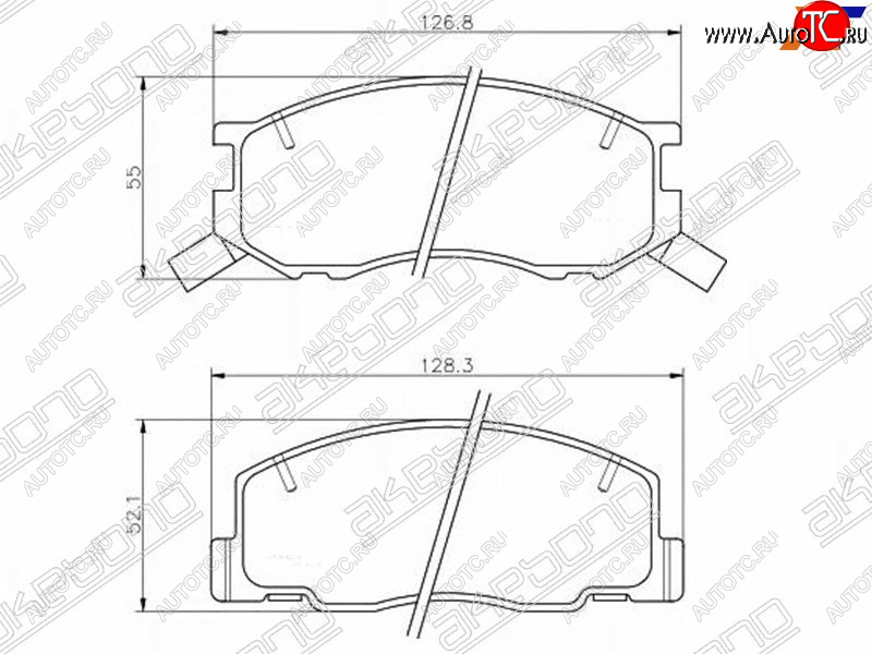 2 199 р. Колодки тормозные AKEBONO (передние) Toyota LiteAce Noah (1996-2001)  с доставкой в г. Краснодар