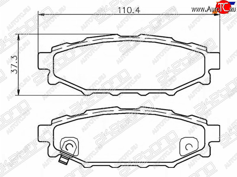 2 159 р. Задние тормозные колодки AKEBONO Subaru Forester SH (2008-2013)  с доставкой в г. Краснодар