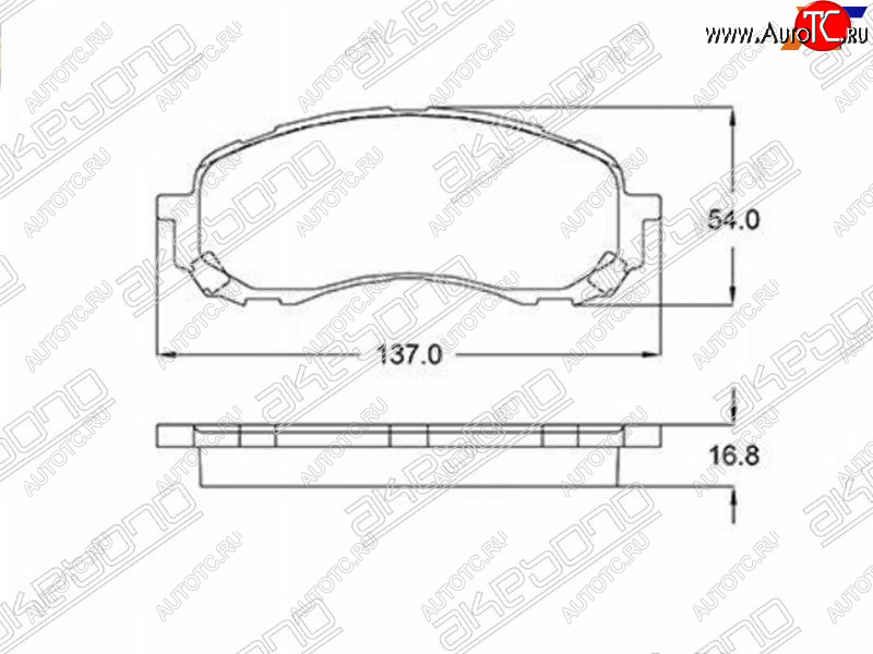 2 699 р. Колодки тормозные AKEBONO (передние)  Subaru Forester  SH (2008-2013)  с доставкой в г. Краснодар