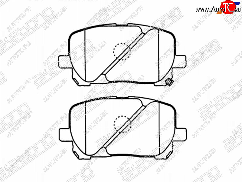 2 599 р. Колодки тормозные AKEBONO (передние) Toyota Ipsum ACM20 дорестайлинг (2001-2003)  с доставкой в г. Краснодар