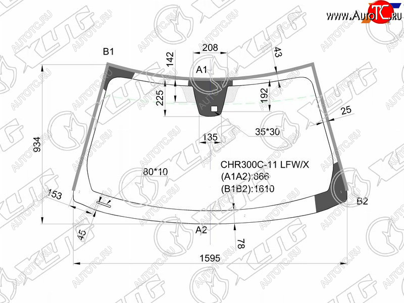 16 549 р. Стекло лобовое (Датчик дождя Молдинг 4D SED) XYG  Chrysler 300C  LD седан (2011-2022), Dodge Charger (2006-2014)  с доставкой в г. Краснодар